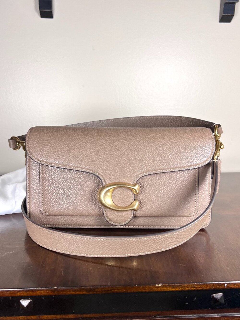 Coach Tabby 26 Crossbody Handbag in Dark Stone Dust Bag Straps Included